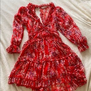 Red Floral Dress